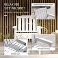 thumbnail image 4 of White Plastic Patio Armchair with Slatted Back, Outdoor Dining Chair for Garden, Lawn, and Poolside Use, 4 of 11