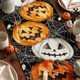 thumbnail image 6 of Smile Jack O Lantern Pumpkin Ghost Spider Halloween Table Runner Black 13 x 72 Inch, 6 of 8