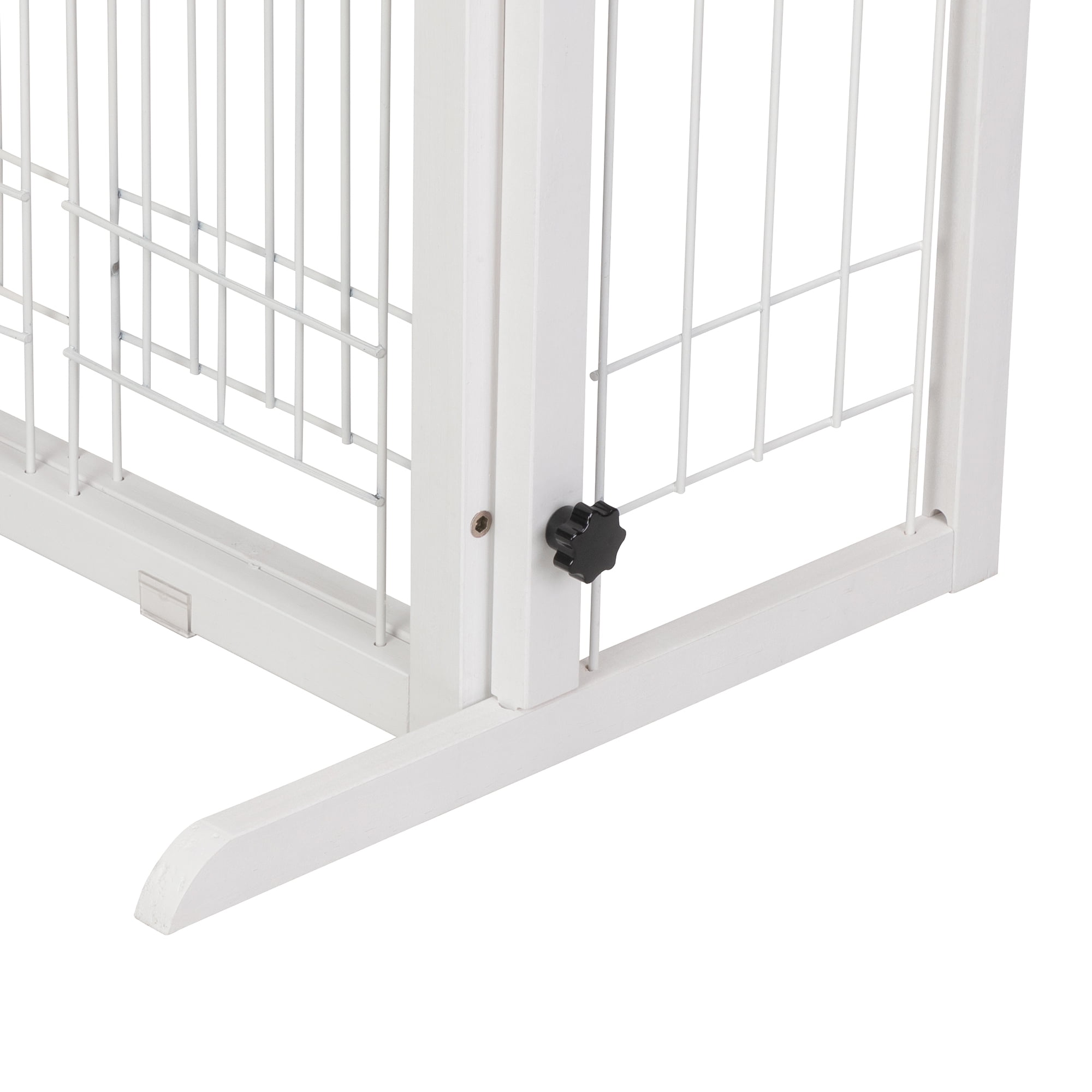 Pefilos Wood Freestanding Pet Gate, Adjustable Wide from 38"-71" Pet Gate, Detachable Pet Playpen for Indoor Dogs, Cats, Furry Animals, White Pefilos Wood Freestanding Pet Gate, Adjustable Wide from 38"-71" Pet Gate, Detachable Pet Playpen for Indoor Dogs, Cats, Furry Animals, White