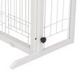 thumbnail image 6 of Pefilos Adjustable from 38" to 71" Wide Free Standing Pet Gates for Dogs Indoor Dog Fence, Solid Wooden Dog Gates for The House, Doorways and Stairs, White, 6 of 9