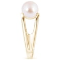 thumbnail image 3 of ANGARA Solitaire Japanese Akoya Cultured Pearl Double Shank Ring in 14K Yellow Gold for Women | June Birthstone, Birthday, Anniversary, Jewelry Gift for Women | Pearl Ring, 3 of 9