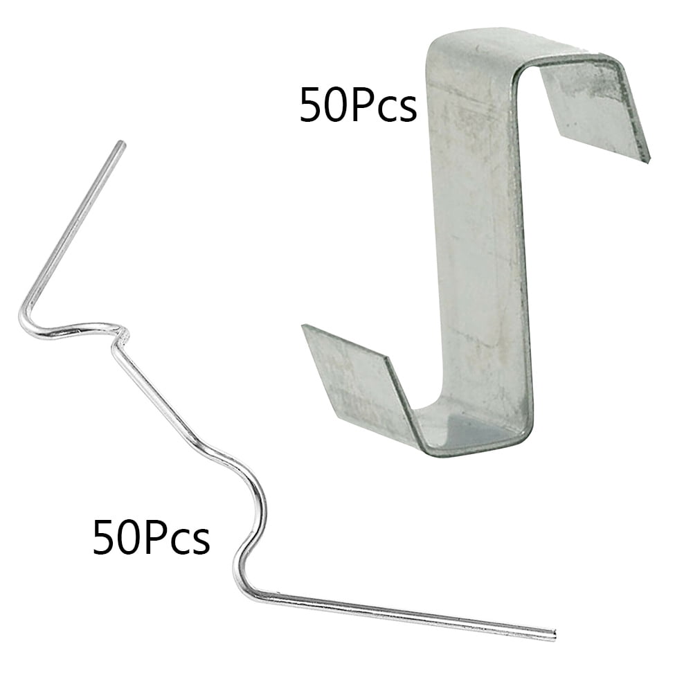 Papaba Fixing Clips,50Pcs WType + 50Pcs ZType Metal Greenhouse Glass