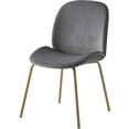 thumbnail image 1 of Posh Living Colton Dining Chairs Black Velvet Acrylic Leg Armless, 1 of 8