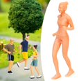 thumbnail image 1 of Escala 1:64, figura pequeña sin pintar para correr, Diorama, colecciones de paisajes, decoración de diseño, accesorios de película, jardín de hadas, Estilo C Baoblaze Figura corriendo sin pintar, 1 of 8