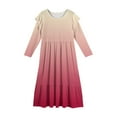 thumbnail image 5 of Lumtrix Girls Long Sleeve Stretchy Dress A line Twirly Skater School Party Dress Tie Dye Print Trendy Flowy Fall Dresses Pink 160, 5 of 5