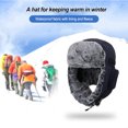 thumbnail image 4 of Bewildely Sombrero de bombardero de invierno para hombres y mujeres, gorro para mantener el calor, esquí, forro de felpa a prueba de viento, Suministros térmicos gema azul, 4 of 6