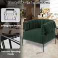 thumbnail image 5 of Modern Arm Chair Soft Corduroy Upholstered Comfy Reading Accent Chair with Sturdy Metal Frame,Removable and Washable Cover, Green, 5 of 7