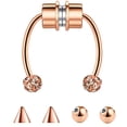 thumbnail image 1 of Funie Magnetic Nose Ring Non-Allergic Stainless Steel Fake Septum Rings Fashion Nasal Hoop for Adult, 1 of 8