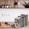 thumbnail image 4 of HEIBINDecorative Kitchen Bookends, Wooden Cookbook Bookends Kitchen Counter Decor Fork Knife Spoon Wood Book Shelf for Office Home Files, 4 of 7