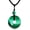 04-Malachite, variant on Turquoise/Lapis Lazuli/Tiger Eye/Malachite/Moonstone Necklace for Women Men, Gemstone Pendant Necklace Jewelry Gift for Women Men, Birthday, Anniversary, with 18+2inch Leather Rope Chain