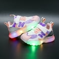 thumbnail image 5 of CAICJ98 Girl Baby Shoes Lightweight Casual Shoes Soft Sole Breathable Toddler Light Up Shoes Boys Pink (Toddler/Little kid),7, 5 of 7