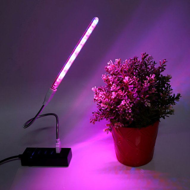 1 unidad de lámpara LED USB para plantas, lámpara de crecimiento de espectro completo, luz para plantas de interior, verduras, flores