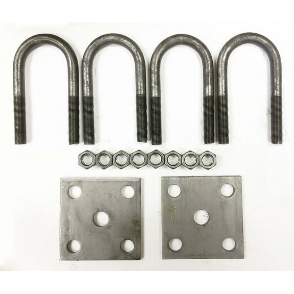 LIBRA U-Bolt Kit 1/2" Diameter, 4-1/4" Length for 2000 lbs Trailer with 1-3/4" Round Axle