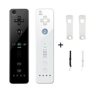 2 Pack Games Controller Remote Controller for Nintendo Wii(U) with Motion Plus with Silicone Case & Wrist Strap
