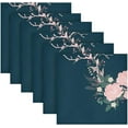 thumbnail image 6 of Coolnut Flower Butterfly Cloth Napkins Set of 6,Reusable Washable Polyester Dinner Table Napkins for Kitchen,Dining,Restaurant,Party Decoration, 6 of 7