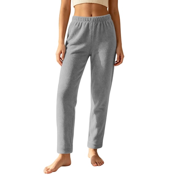 Kezqiaxn Sweat Pants for Womens Fashion Elastic Waist Warm Casual Trousers Womens Sweatpants Fall Winter Clothes