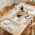 thumbnail image 5 of Spring Floral Easter Placemats Set of 4 Pastoral Tulip Flowers Watercolor Place Mats Indoor Wipeable Table Mats Washable Cloth Dining Table Placemats for Kitchen Holiday Party Home Decor 13x19 Inch, 5 of 9
