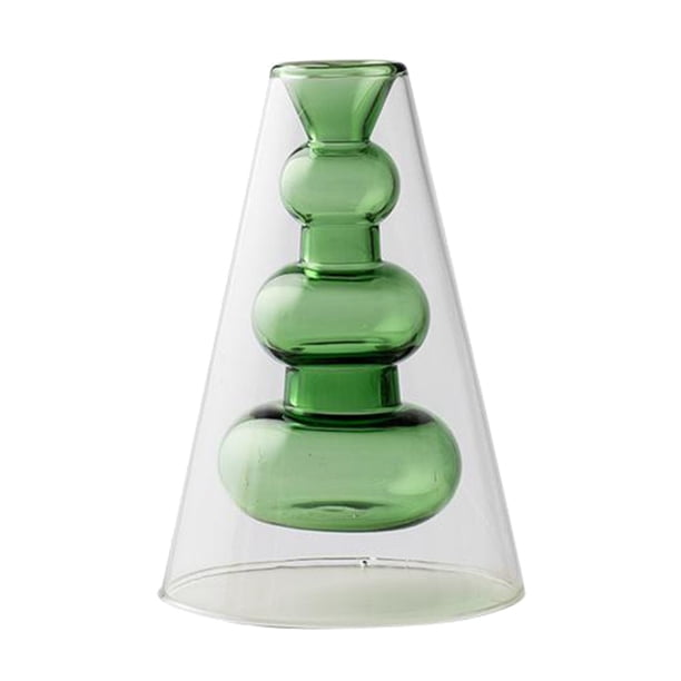 Elegante florero hidropónico novedad casa habitación adornos Verde Zulema florero hidropónico