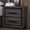 Gray, variant on Two - tone Gray Bedside Cabinet with Black Trim / Bedroom Storage Solution / Smoky Finish