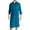 Blue, variant on Wyobmus Mens Full Zipper Robe Turndown Collar Plush Fleece Bathrobe Cozy Warm Bathrobe Long Robe With 2 Pockets Blue
