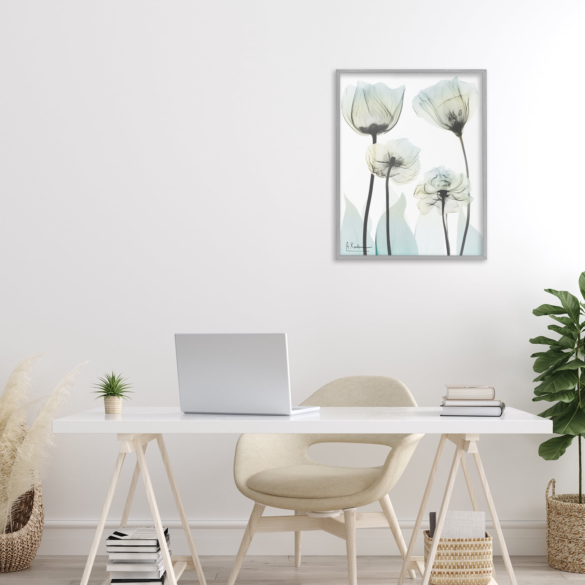Stupell Industries Floral Luxury Of Creation Gray Framed Giclee Art, design by Albert Koetsier