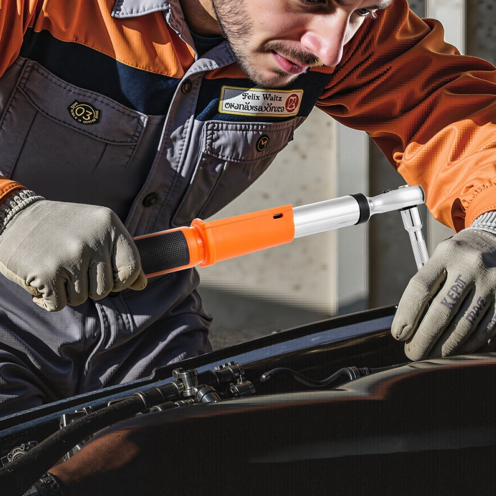 Digital Torque Wrench 3/8" Drive – 0-99.57 ft-lb / 0-135 Nm, 72-Tooth Dual-Range LED Display, Precision Click-Type with Audible & Vibrating Alarm, Auto Shut-Off, ±3% Accuracy, Includes Storage Case