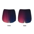 thumbnail image 3 of KLL retro blue orange red teal dark Pattern Shorts Women,Athletic Shorts High Waisted Running Shorts Pocket Sporty Short Gym Elastic Workout Shorts-Large, 3 of 7