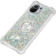 thumbnail image 6 of for Xiaomi Mi 11 5G Case, Creativity Clear Quicksand Glitter Flowing Liquid Floating Soft TPU Case w/Stand Bling Diamond Sparkle Phone Cover for Xiaomi Mi 11 5G  Silver, 6 of 14