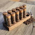thumbnail image 2 of Separate bottling,Display Stand Wood Display Container - Container Cellar Stand And Funnel Included Ideal Bean Container 12 Tubes And Funnel With Wood Coffee Beans Container Ideal Coffee Lovers, 2 of 6