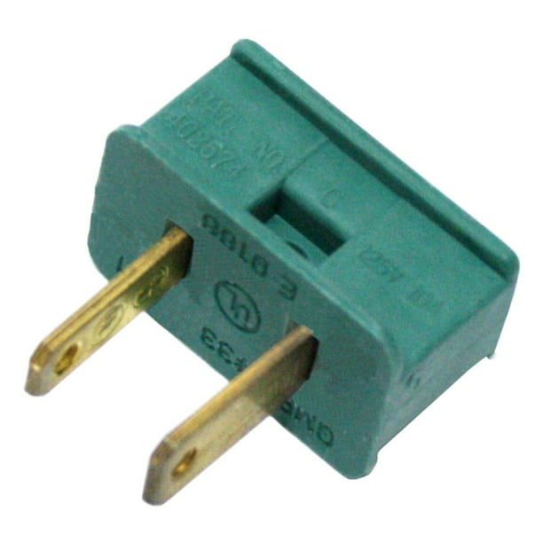 Action Lighting 00107 Green Male Polarized 10 Amp Zip Wire Plug (12