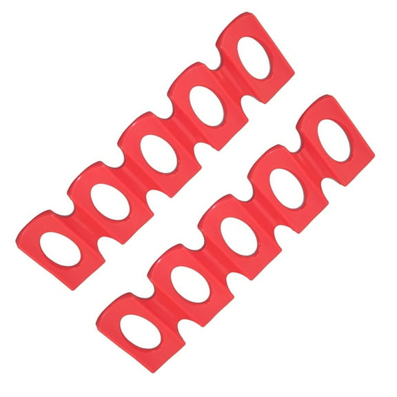 LEORX 3Pcs Red Silicone Beer Rack for Refrigerator Beverage Storage Easy to Clean Organizer