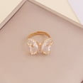 thumbnail image 3 of Ladies Fashion Creative Solid Color Butterfly Adjustable Ring With Opening, 3 of 8