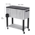 thumbnail image 2 of Dextrus 80 Quart Outdoor Portable Rolling Cooler Cart with Bottle Opener Drainage, Portable Beverage Rolling Cart with Handles & Lower Tray,on 360° Swivel Wheels,Grey, 2 of 5