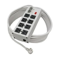 Tripp Lite Isobar Metal Surge Suppressor 8 Outlets 25 ft Cord 3840 Joules Light Gray ISOBAR825ULT