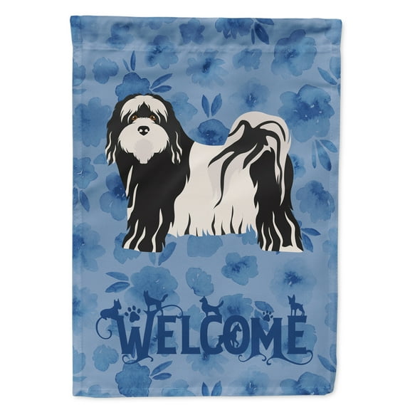 Carolines Treasures CK6054GF Tibetan Terrier Welcome Flag Garden Size Small multicolor