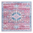 thumbnail image 3 of Unique Loom Renaissance Collection Area Rug - Roma (7' 3" Square Antique Pink/Blue), 3 of 7