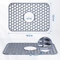 thumbnail image 3 of Bestjing Protectores de fregadero de silicona para fregadero de cocina con drenaje central – 18.2 x 12.5 pulgadas, accesorio para alfombrillas de fregadero de cocina, antideslizante, resistente al cal, 3 of 5