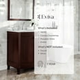 thumbnail image 6 of Eviva Odessa Zinx+ 30" Dark Teak Bathroom Vanity w/ White Carrara Top, 6 of 6