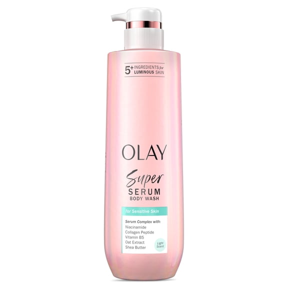 Olay Super Serum Body Wash for Sensitive Skin, 20oz, Serum Complex for Luminous Skin