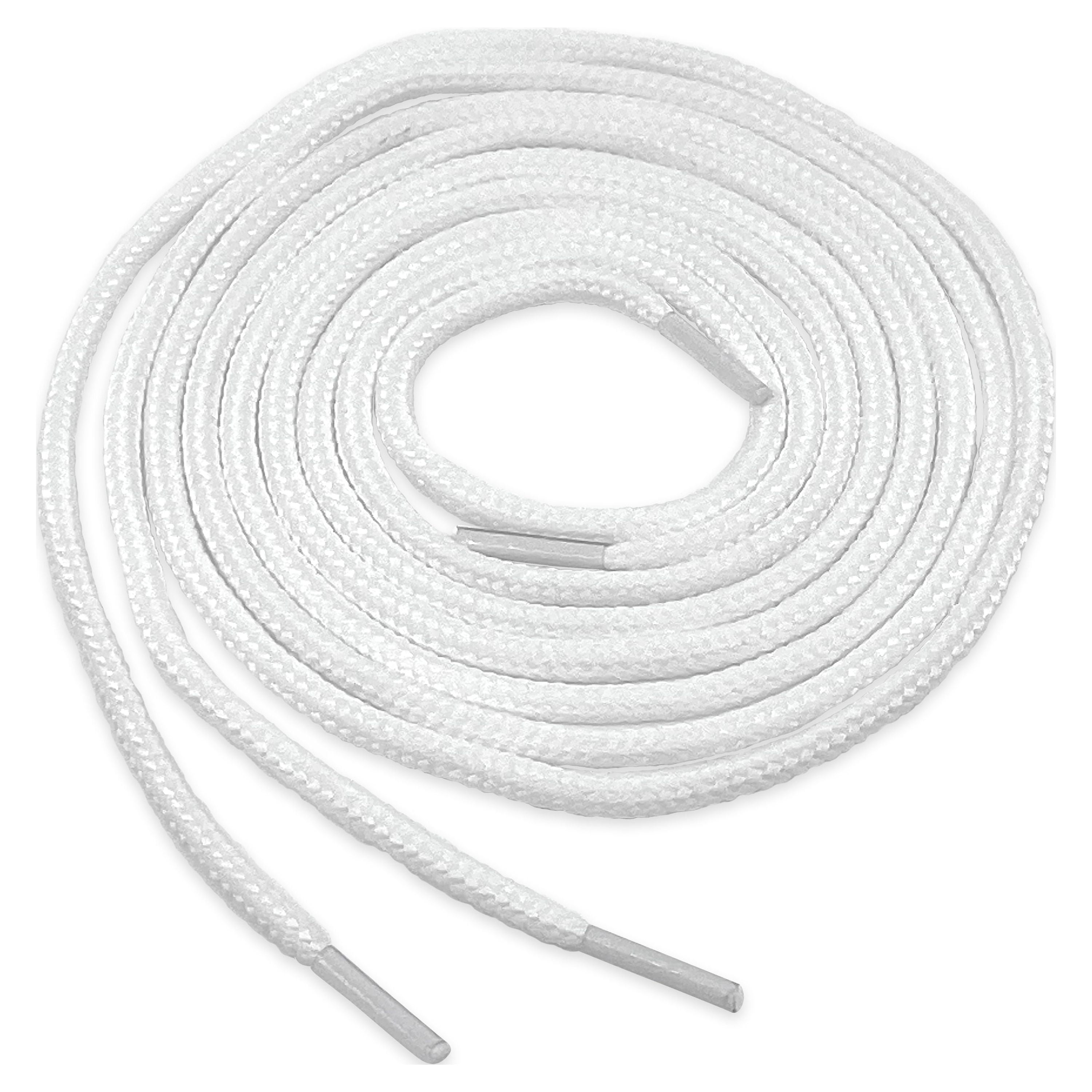 Shoe Gear Athletic Round Laces for Men and Women, Polyester, White, 54", One Size