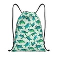 thumbnail image 1 of Xecao Green Sea Turtle Pattern Sports Drawstring Backpack - String Swim Gym Bag with Wet Proof Pocket for Women&Men-Medium, 1 of 5