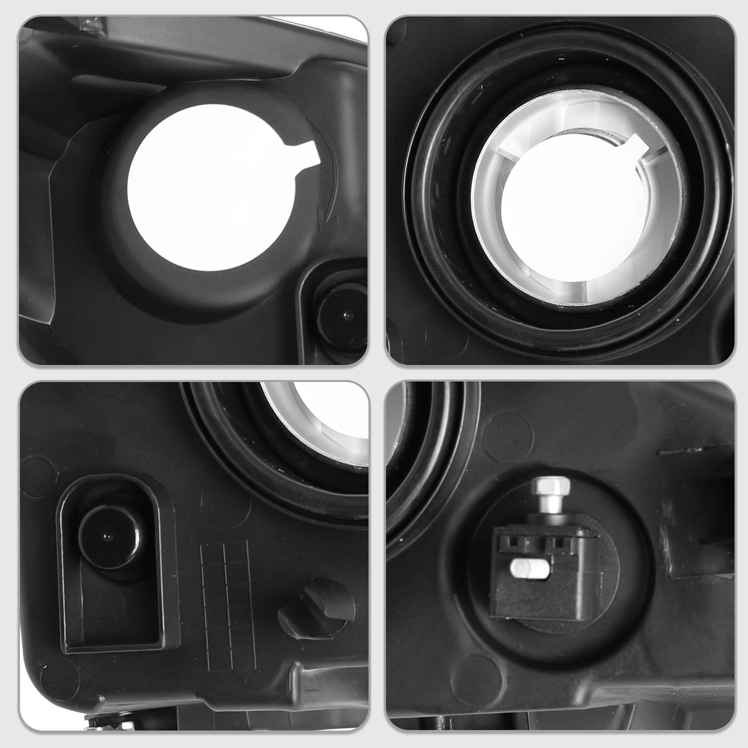 For 2010 2011 2012 Nissan Sentra Black Housing Amber Corner Headlights Lamps L+R