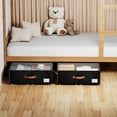 thumbnail image 6 of Underbed Storage With Wheels,Large Capacity 10 inches Height Storage Bins,Rolling Underbed Shoe Storage Containers,Underbed Storage Drawers for clothes & blankets (black, 10inch height), 6 of 12