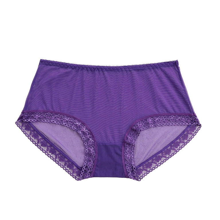 adviicd Lingeries for Women Women’s Disposable Underwear for  Travel-Hospital Stays- 102% Cotton Panties White Purple Medium