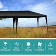 thumbnail image 6 of Prehome 10ft x 30ft Black Heavy Duty Outdoor Canopy, 8 Removable Sidewalls and Waterproof, 6 of 8