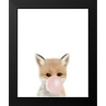 thumbnail image 2 of Straatsma, Leah 20x24 Black Modern Framed Museum Art Print Titled - Woodland Fox Bubble Gum, 2 of 5