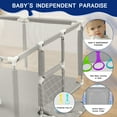 thumbnail image 2 of HioHa Extra Large Baby Playpen, Big Play Pens for Babies and Toddlers, Gap-Free, Climb-Proof Baby Playards for Indoor Fun, Baby Gate Playpen with Zippered Door and Storage Bag, 2 of 7