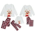 thumbnail image 2 of Louist Family Matching Christmas Pajamas Set Sleepwear Jumpsuit Hoodie with Hood Matching Holiday PJ's for Family (White-Women/XXL), 2 of 8