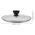 thumbnail image 2 of Mersess 17X17CM Glass Lid with Stainless Steel Rim and Handle, Replacement Cookware Lid for Pots, Pans, Skillets, Saucepans, Simmering, 2 of 11