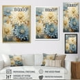 thumbnail image 4 of Designart "Elegance And Fragrance Of White And Blue Mums" Mums Canvas Wall Art, 4 of 7